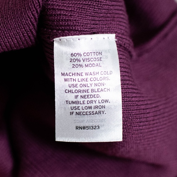 Halogen® Funnel Neck Cotton Blend Sweater - Picture 3 of 5